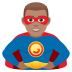 🦸🏽‍♂️ man superhero: medium skin tone display on JoyPixels